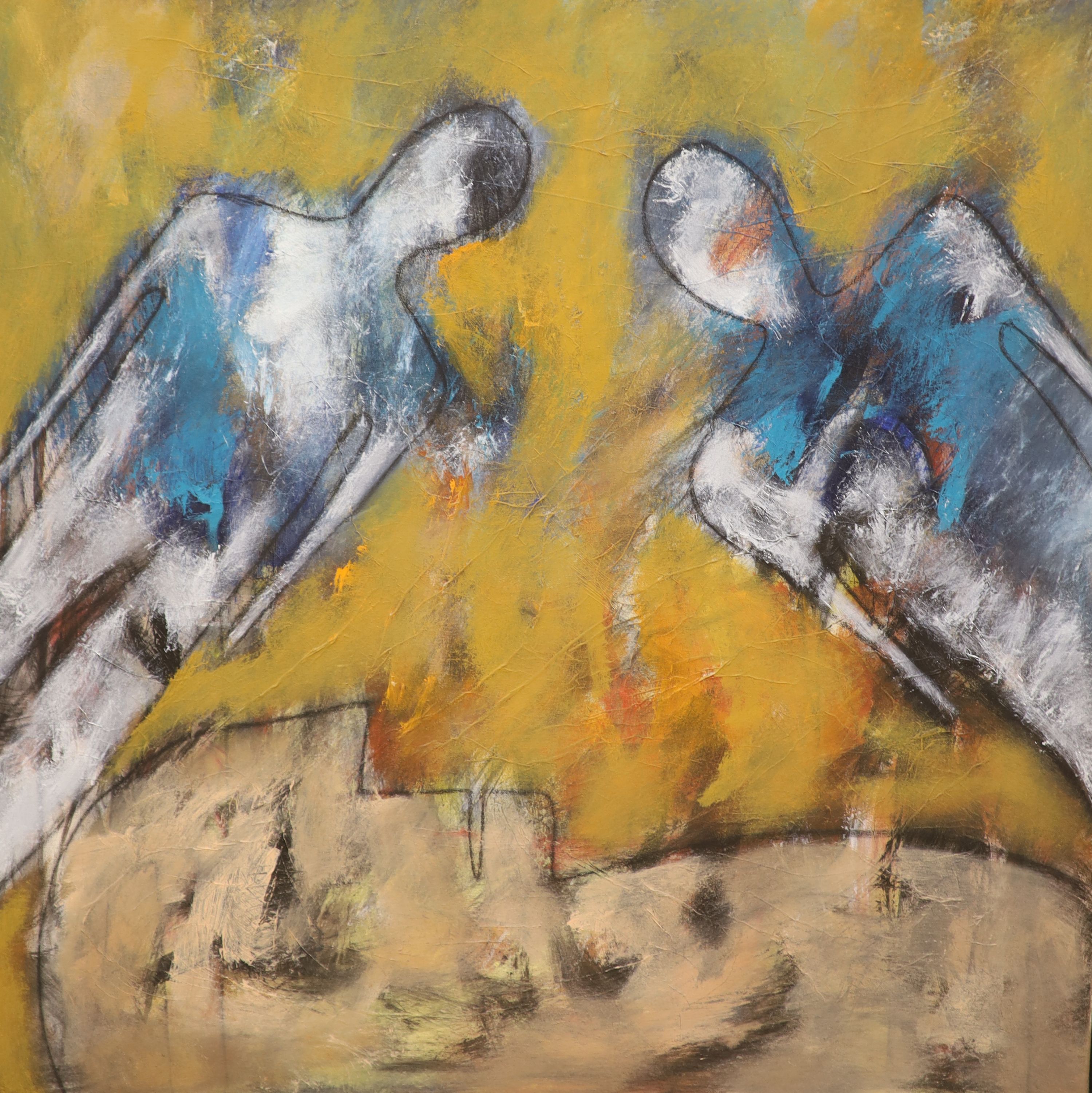 Muriel Ferstenberg (b.1966), oil on canvas, Untitled, 80 x 80cm